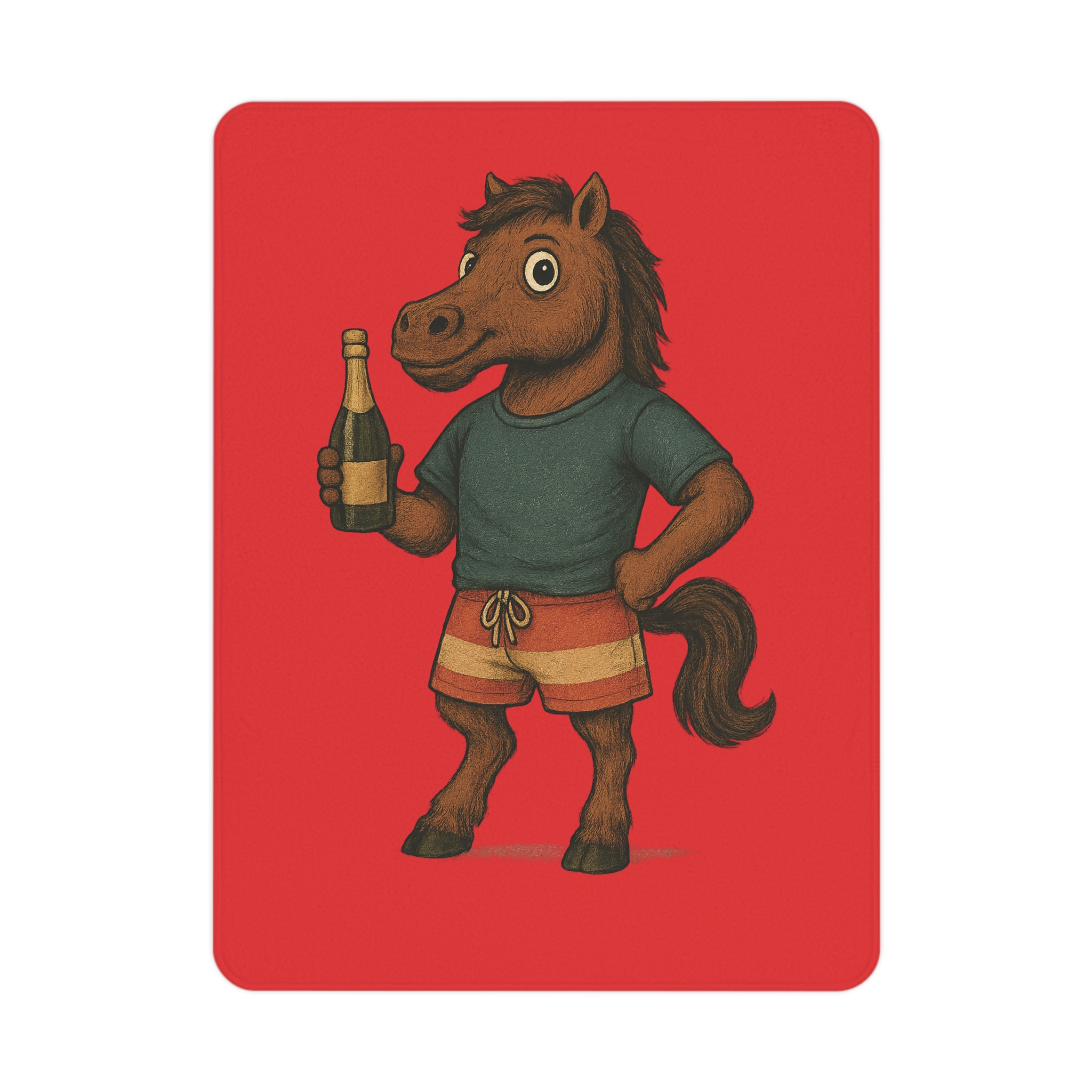 Whimsical Toddler Blanket with Horse Design, Perfect for Playtime, Nursery Decor, Gift for Kids, Birthday, Celebration